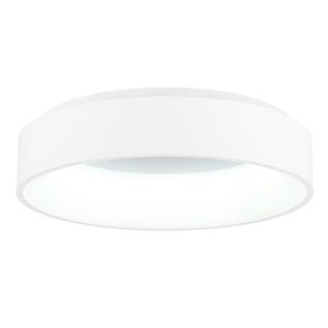 CWI Lighting Arenal LED Drum Shade Flush Mount With White Finish - 1 of 4
