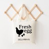 City Creek Prints Fresh Egg Chicken Canvas Tote Bag - 15x16 - Natural - 2 of 2