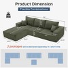 Gericco 113" Boneless Sectional Cloud Couch Sofa Bed for Living Room, Modular Modern Lounge 3 Seater Couches with Chaise, No Assemble - 2 of 4
