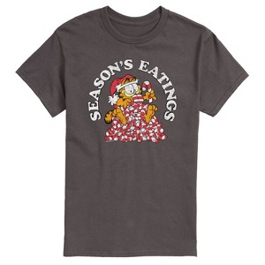 Men's - Garfield - Seasons Eatings Christmas Short Sleeve Graphic T-Shirt - 1 of 4