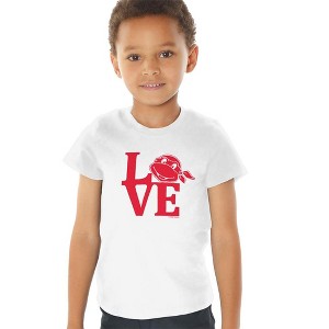 Teenage Mutant Ninja Turtles Valentine's Day Love Toddler Tee, White - 1 of 4