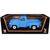1953 Ford F-100 Pickup Truck Light Blue 1/18 Diecast Model Car by Road Signature - 3 of 4