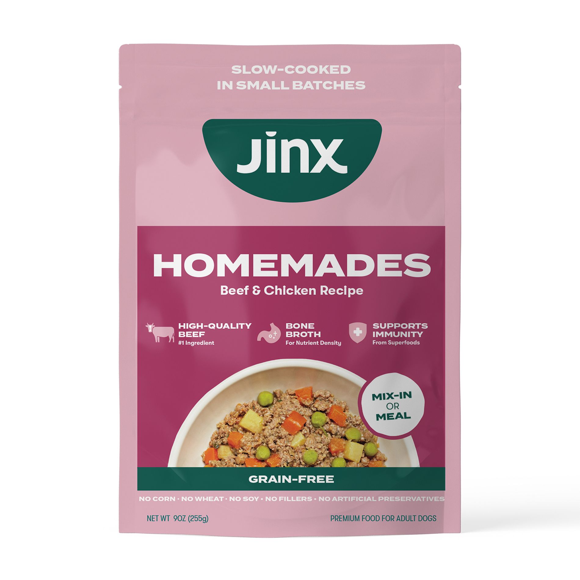 Jinx Homemades Chicken and Beef Flavor Wet Dog Food - 9oz