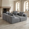 111'' Chenille L-Shaped Modular Sectional Sofa with Deep All-Foam Seats and 5 Matching Pillows - 2 of 4