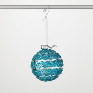 4.5"H Sullivans Blue Whale Ball Christmas Ornament, Christmas Tree Decor - 1 of 2