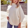 Women's Dolman Sleeve Sweater Turtleneck Sweater - Jodifl - 3 of 4