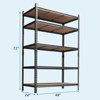 5 Tier Metal Garage Shelving Unit, Heavy Duty Adjustable Storage Shelves, Utility Storage Rack, Kitchen Shelving Unit for Basement Warehouse Pantry - 3 of 4