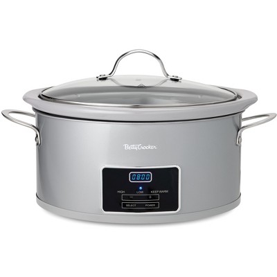 Betty Crocker 6-quart Oval Digital Slow Cooker, Programmable Crock Pot ...