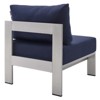 Modway Shore Sunbrella® Fabric Aluminum Outdoor Patio Armless Chair - 3 of 4