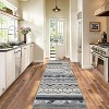 Acekool 5x7 Washable Rug – Vintage Geometric Non-Slip Carpet, Ultra-Thin Floor Mat for Living Room & Bedroom - 2 of 4