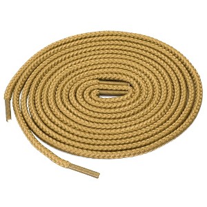 Elerevyo Thick Solid Colors Round Leather Shoes Boots Shoelaces 2 Pairs - 1 of 4