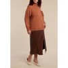 ELOQUII Faux Leather Pocket Turtleneck Sweater - 3 of 3