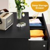 Karl Home 6-Drawer Large Dresser for Bedroom and Chest of Drawers with Sturdy Construction Wood Storage Organizer for Closet In Black - 3 of 4