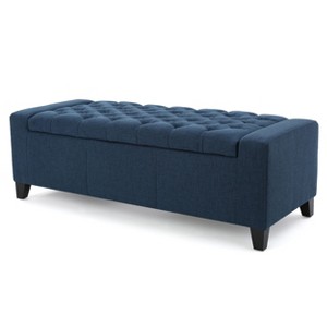 NicBex Modern 51" Storage Bench Wood Accent Stools with Button Tufted Top for Bedroom and Entryway - 1 of 4