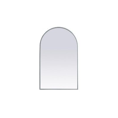 Elegant Lighting Metal Frame Arch Mirror 22x36 Inch in Silver