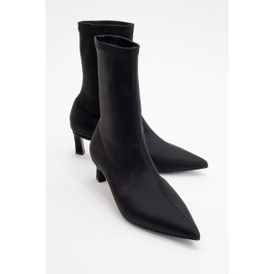 Lewin Black Stretch Pointed Toe Stiletto Boot (Women) | Prologue Shoes - 1 of 4