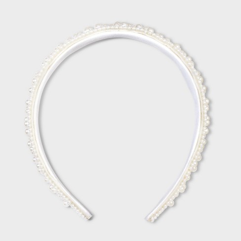 Pearl Covered Headband - A New Day™ White : Target