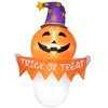ACEPANO 41.30 in. H Inflatable Halloween Decoration Window Sticker Ghost with Orange Face For Garden, Lawn, Party & Festival-Orange - 4 of 4