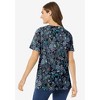 Woman Within Women's Plus Size Perfect Printed Short-Sleeve Scoopneck Tee - 3 of 4
