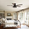 Siljoy 52 Inch Farmhouse Flush Mount Ceiling Fan With Lights (6 Blades with Dual Color Blades)for Patio Bedroom and Living room and Bedroom - 4 of 4