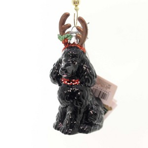 KURT ADLER 4.0 Inch Dog With Antlers Ornament Christmas Puppy Tree Ornaments - 1 of 2