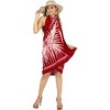 LA LEELA Women's Wraps Long Beachwear Bathing Suit Skirts Swimwear Sarong Cover up Wrap One Size Red, Abstract - 2 of 4