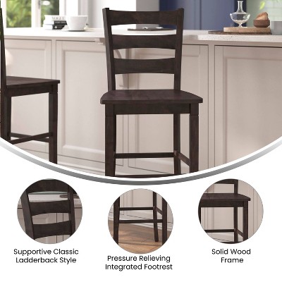 Taylor & Logan Laurel Solid Wood Counter Stool (Set of 2)