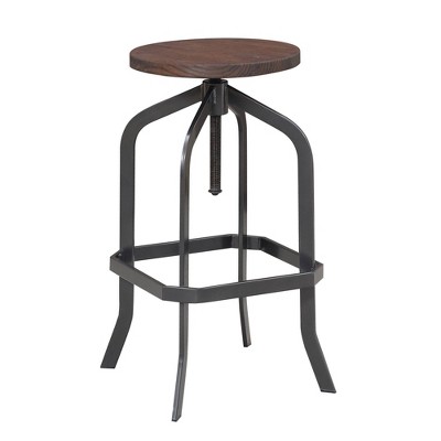 Court Adjustable Backless Barstool Brown - Picket House Furnishings