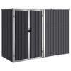 vidaXL Garden Tool Shed Anthracite 88.6"x35"x63.4" Galvanized Steel - 2 of 4