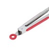 Unique Bargains Serving Tongs Lace Edge Food Tong 7-Inch Dishwasher Safe Stainless Steel Silicone 1Pcs - 3 of 3