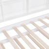TopComfy Beds Wooden Twin Size House Bed with Trundle Kids Bed with Built In Shelf Full Size Wooden Frame for Kids Room, White, 80.85"*17.4"*6.1" - 3 of 4