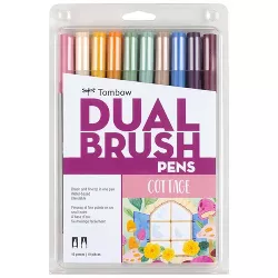 Tombow 10ct Dual Brush Pen Art Markers - Cottage