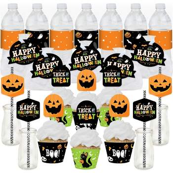 Big Dot of Happiness Jack-O'-Lantern Halloween - Kids Halloween Party Favors and Cupcake Kit - Fabulous Favor Party Pack - 100 Pc