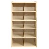 ECR4Kids Birch 10 Tray Streamline Storage Cabinet, Wood Cubbies for Kids, 10-Section - 4 of 4