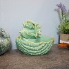 Sunnydaze Indoor Home Decorative Stacked Tiered Seashells Tabletop Water Fountain Feature - 7" - Green - 4 of 4