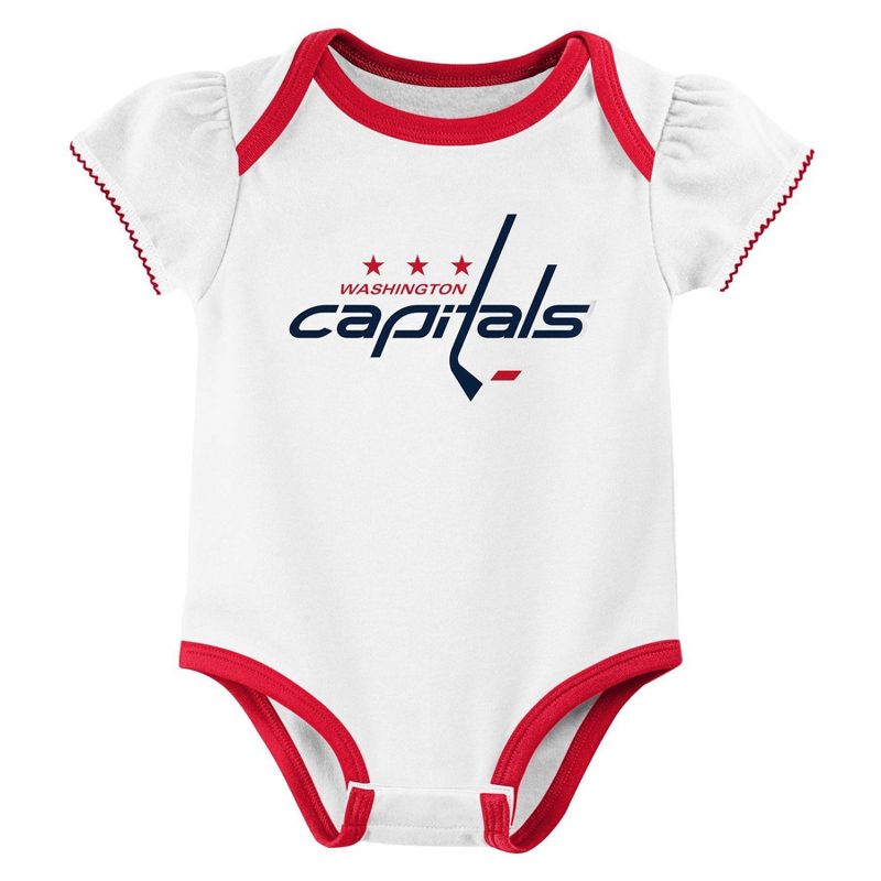 NHL Washington Capitals Infant Girls&#39; 3pk Bodysuit, 2 of 5