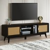 ChicFurnit TV Stands and Consoles Entertainment Center with Storage Cabinets and Open Shelf Media Console for Living Room, Black, 63"*15.75"*13.78" - 2 of 4