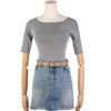 INSPIRE CHIC Women Faux Leather 1.0" Wide Waist Belts with Silver Buckle for Jeans Pants Dresses - 4 of 4