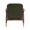 CAVINAS 29.2" Faux Leather Accent Chair with Solid Wood Frame and Brass-Tipped Legs, Arm Chair for Living Room, Bedroom - 4 of 4