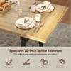 Bestier 70'' Dining Table with Basket Storage Wooden Kitchen Table and Sturdy Metal Legs - 4 of 4