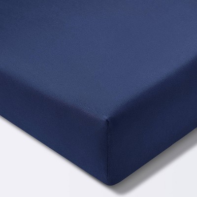 Image of Fitted Crib Sheet Solid - Cloud Island™ Navy