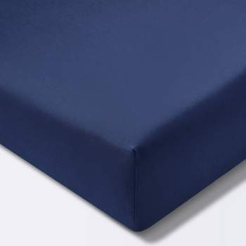 Fitted Crib Sheet Solid - Cloud Island™ Navy