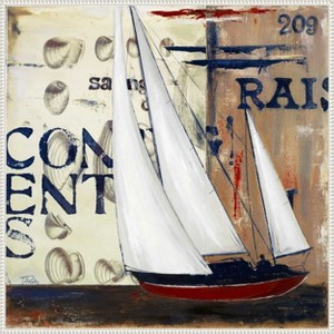 Amanti Art Blue Sailing Race II by Patricia Pinto Framed Canvas Wall Art - 1 of 4
