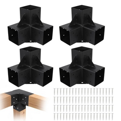 Pergola Brackets Kit for 6"x 6" (Actual 5.6" X 5.6") Lumber Steel Corner Bracket Woodworks Kit for Gazebo, Patio Pergolas