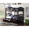 Twin/Twin Heartland Kids' Bunk Bed Espresso - Acme Furniture: Wood Frame, Unupholstered, All Ages, No Box Spring Needed - 2 of 3
