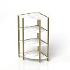 4-Tier Corner Open Shelf,Bookcase Freestanding Shelving Unit,Plant Stand Small Bookshelf for Living Room, Home Office, Kitchen, Small Space - 4 of 4
