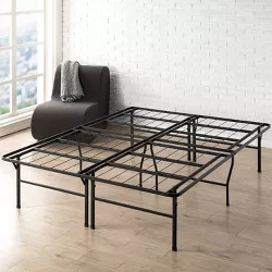 18" Premium Steel Bed Frame and Platform Bed Black - Mellow