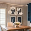 PAKOKULA Modern 5-Light Black Linear Chandelier, Cluster Island Pendant Light for Kitchen Island - 2 of 4