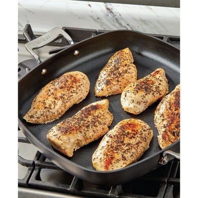 10-Piece Black Aluminum Nonstick Cookware Set with Glass Lids