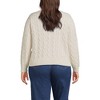 Lands' End Women's Cotton Drifter Cable Cardigan Sweater - image 2 of 3